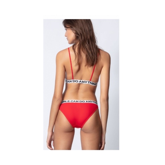 Zadig & Voltaire Triangle Logo Bikini in Red- L,XL - Picture 5 of 13